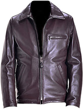Classyak Men's Casual Real Leather Racer Jacket